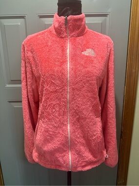 The North Face- Women's Salmon Coral Pink Ossito Fuzzy Full-Zip Jacket (Small)